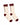 Sandhamn Mid Crew Socks Off-White/Burgunder YMR Track Club 